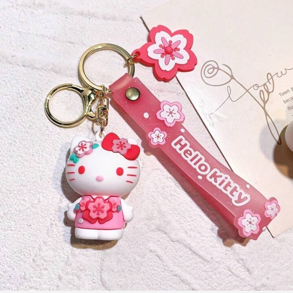 Hello Kitty Cherry blossom keychain